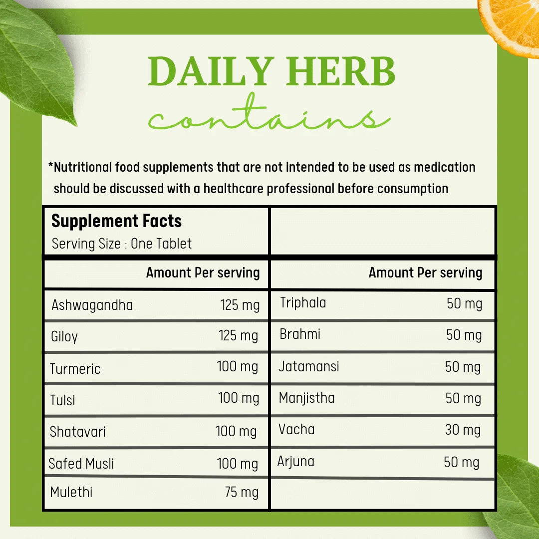 Daily Herb - Ayurvedic Herbal Supplement for Vital Health Support
