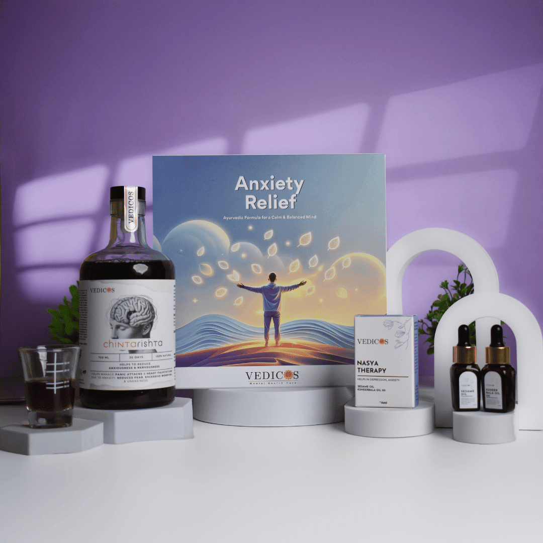 Anxiety Relief Pack | Ayurvedic Medicine + CBT Therapy - for Worry & Restlessness