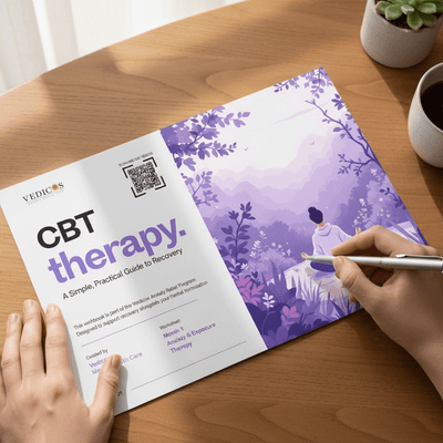 Anxiety Relief Pack | Ayurvedic Medicine + CBT Therapy - for Worry & Restlessness - Vedicos
